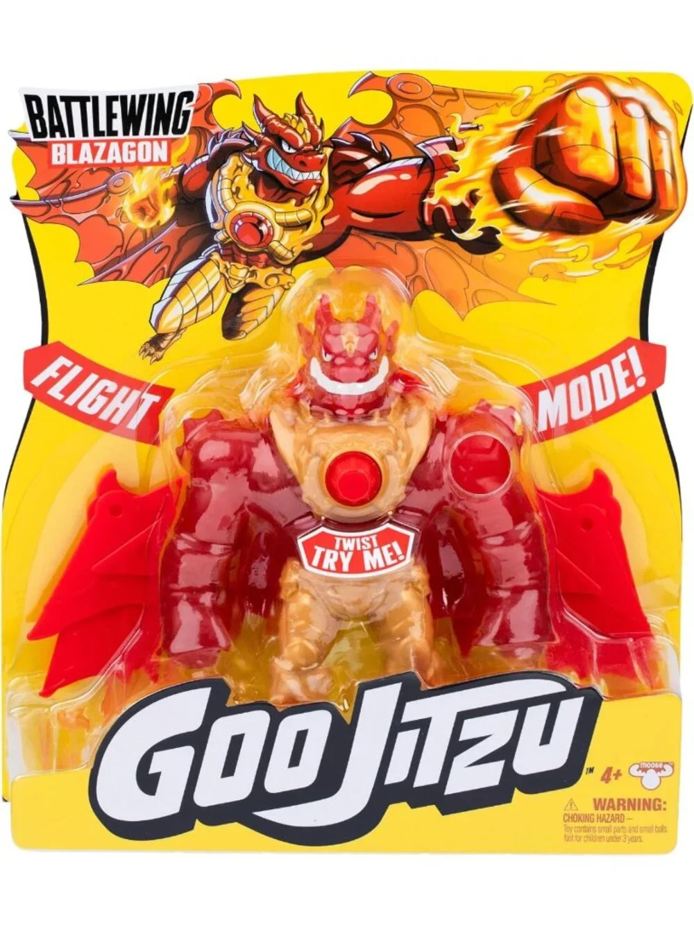 Power-Up Battlewing Blazagon Figure - 8.5in Goo Jit Zu Action Toy for Kids